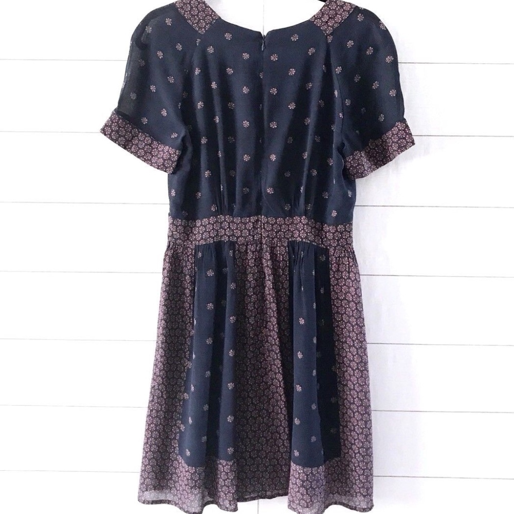 French Connection Blue Woodstock Georgette Dress - Picture 6 of 8